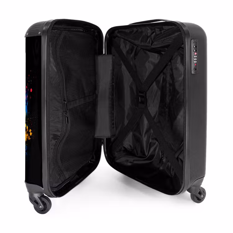 Eenhoorn met kleurrijke graffiti NBS - Handbagage koffer - Unisex middel -binnenkant
