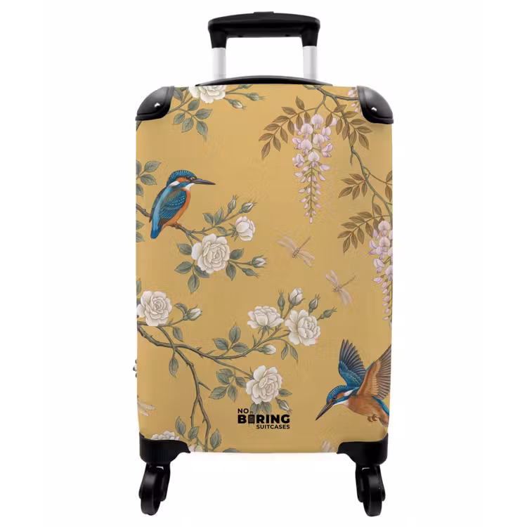 Koffer - Eisvögel – Blüten – Gelb - IJsvogels - Bloesem - Geel NBS - Handbagage koffer - Vrouwen middel