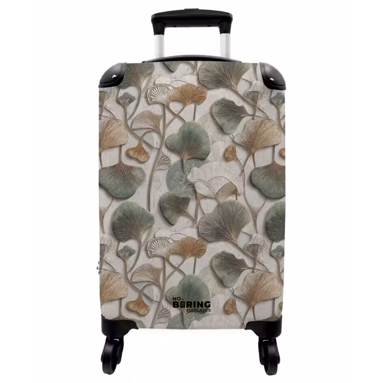 Koffer - Elegant - Laubig - Grün - Elegant - Bladeren - Groen NBS - Handbagage koffer - Vrouwen middel