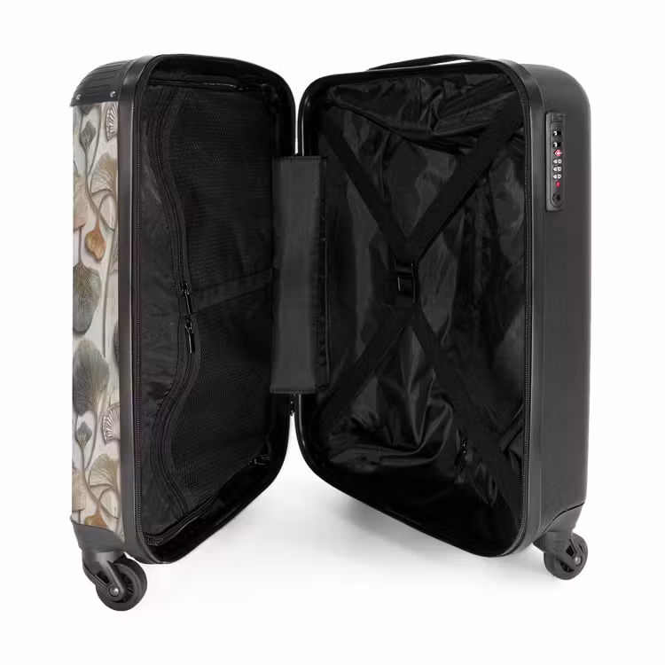 Koffer - Elegant - Laubig - Grün - Elegant - Bladeren - Groen NBS - Handbagage koffer - Vrouwen middel