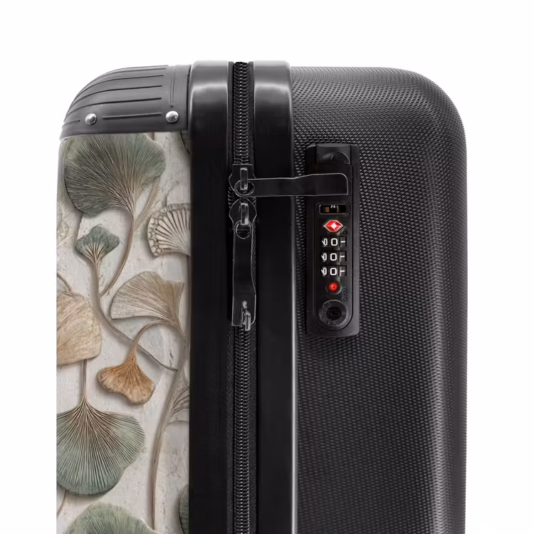 Koffer - Elegant - Laubig - Grün - Elegant - Bladeren - Groen NBS - Handbagage koffer - Vrouwen middel
