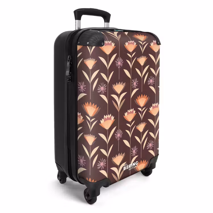 Koffer - Elegant – Retro – Braun - Elegant - Retro - Bruin NBS - Handbagage koffer - Vrouwen middel