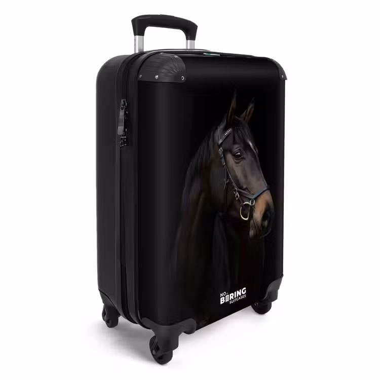 Elegant zwart paard NBS - Handbagage koffer - Unisex middel -productfoto_3d