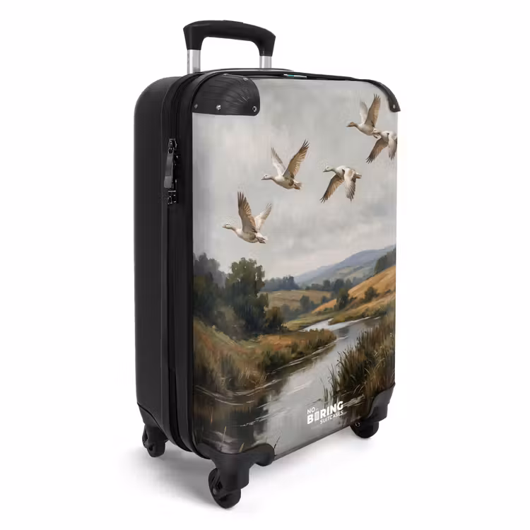 Koffer - Enten – Fluss – Landschaft – Flug – Nostalgisch - Eenden - Rivier - Landschap - Vlucht - Nostalgisch NBS - Handbagage koffer - Volwassenen Unisex middel