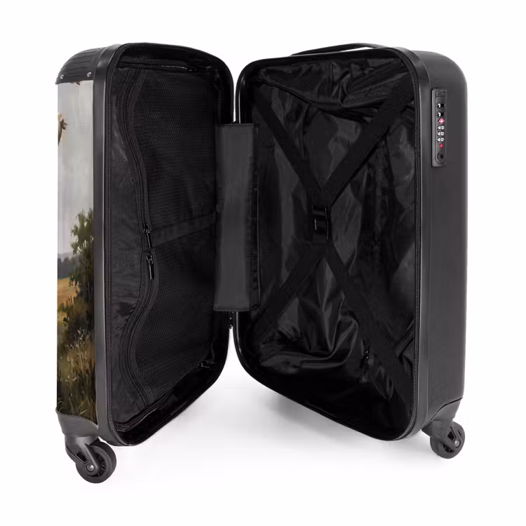 Koffer - Enten – Fluss – Landschaft – Flug – Nostalgisch - Eenden - Rivier - Landschap - Vlucht - Nostalgisch NBS - Handbagage koffer - Volwassenen Unisex middel
