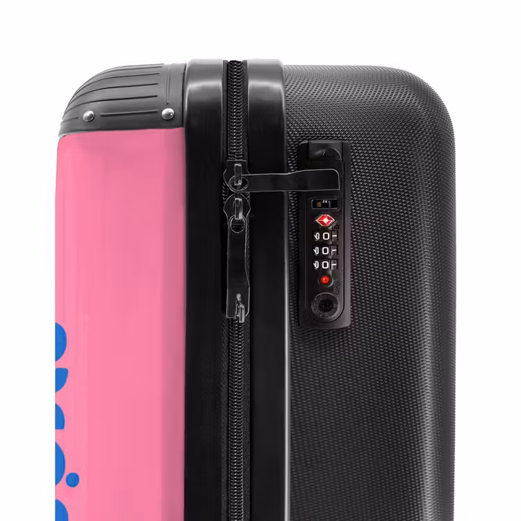 Koffer - Erinnerungen – Rosa – Blau – Zitat - Memories - Roze - Blauw - Quote NBS - Handbagage koffer - Vrouwen middel
