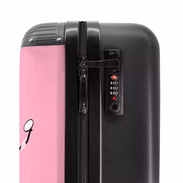 Escar-Go - Roze NBS - Handbagage koffer - Unisex middel -slot