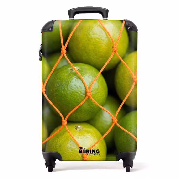 Koffer - Essen – Netz – Grün – Markt - Eten - Net - Groen - Markt NBS - Handbagage koffer - Volwassenen Unisex middel