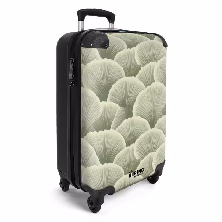 Waaier - Blad - Groen NBS - Handbagage koffer - Volwassenen Unisex middel -productfoto_3d