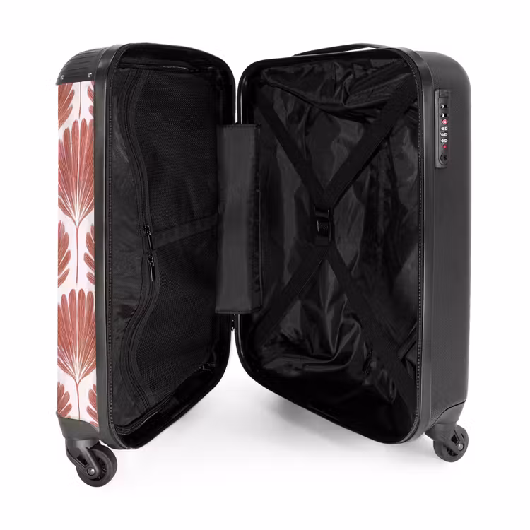Waaier - Motief - Terra NBS - Handbagage koffer - Volwassenen Unisex middel -binnenkant
