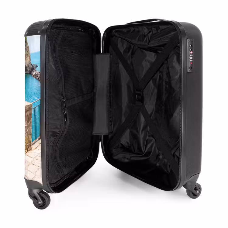 Koffer - Fahrzeug – Rosa – Küste – Sommer – Reisen - Voertuig - Roze - Kust - Zomer - Reizen NBS - Handbagage koffer - Vrouwen middel