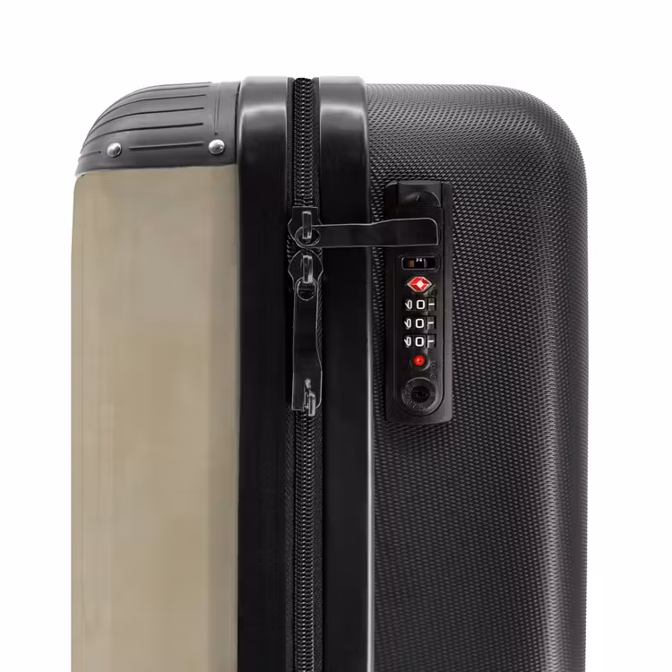 Taupekleur - Gewolkt textuur - Natuurlijk NBS - Handbagage koffer - Volwassenen Unisex middel -slot