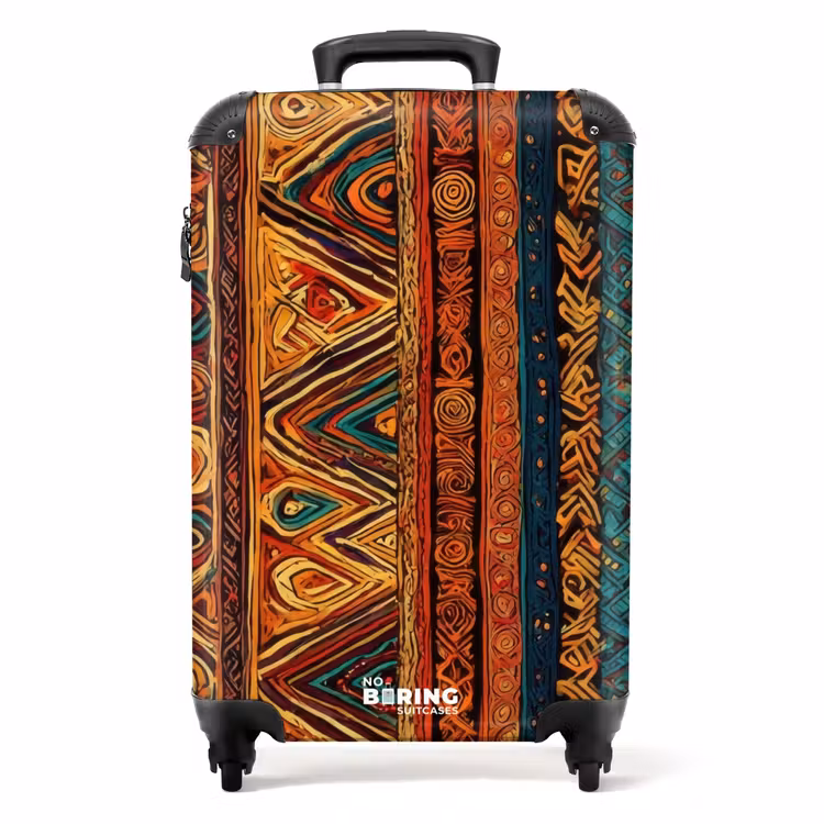 Koffer - Farbenfroh – Ethnisch – Folkloristisch – Gemustert - Kleurrijk - Etnisch - Folkloristisch - Patroon NBS - Handbagage koffer - Volwassenen Unisex middel