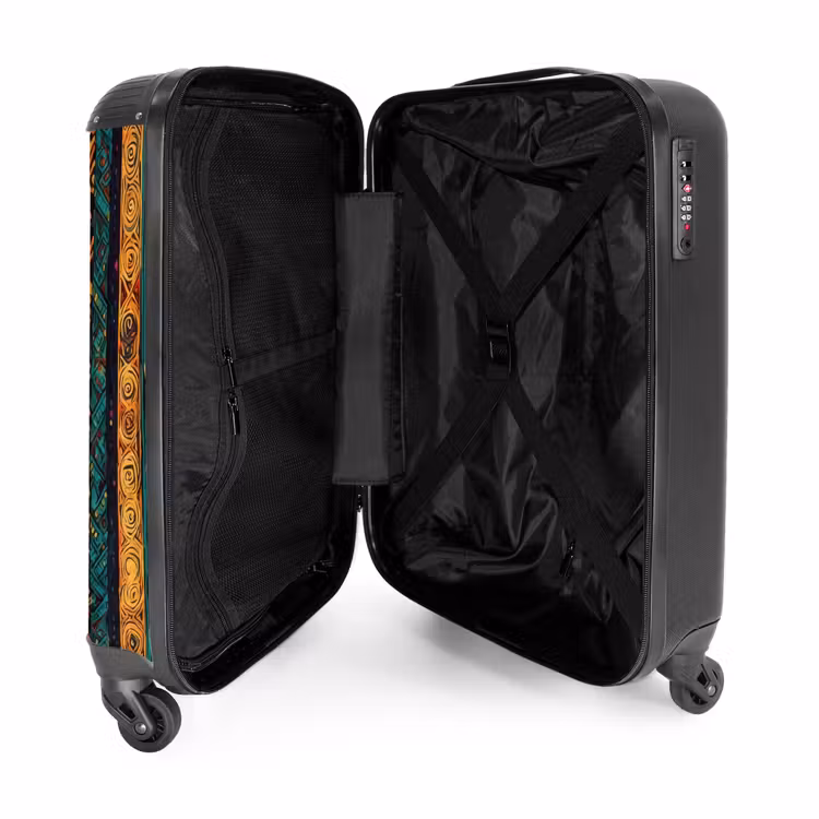 Koffer - Farbenfroh – Ethnisch – Folkloristisch – Gemustert - Kleurrijk - Etnisch - Folkloristisch - Patroon NBS - Handbagage koffer - Volwassenen Unisex middel