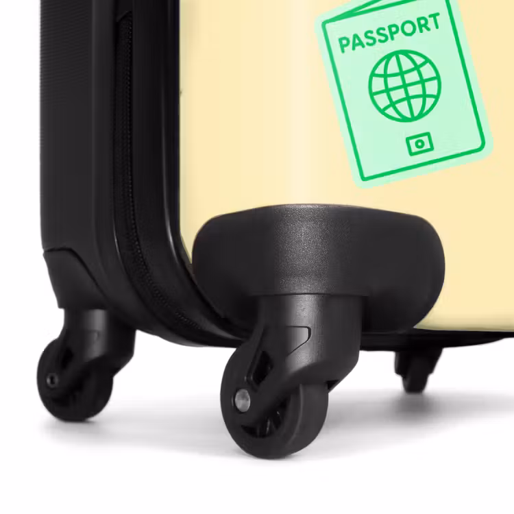 Koffer - Farbenfroh – Palme – Fahrrad - Kleurrijk - Palmboom - Fiets NBS - Handbagage koffer - Vrouwen middel