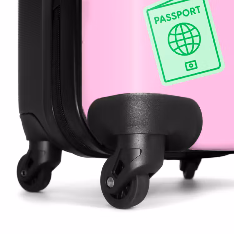 Koffer - Farbenfroh – Sommer – Palme - Kleurrijk - Zomer - Palmboom NBS - Handbagage koffer - Vrouwen middel