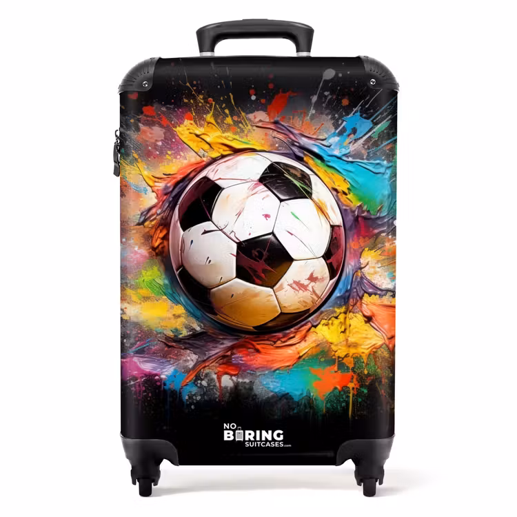 Verfklodder Voetbal NBS - Handbagage koffer - Unisex middel -productfoto_recht