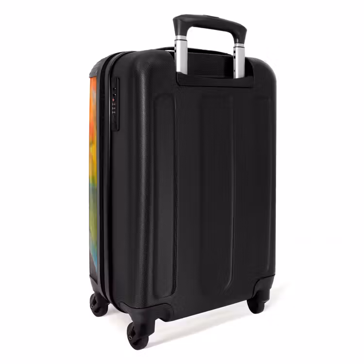 Koffer - Federn – Ara – Bunt - Veren - Ara - Kleurrijk NBS - Handbagage koffer - Volwassenen Unisex middel