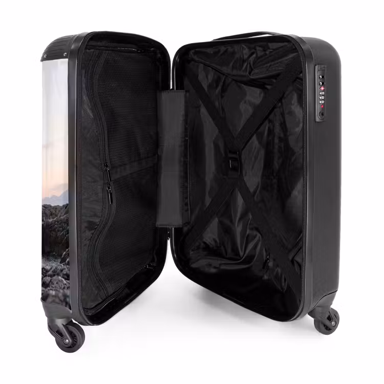 Koffer - Felsen – Leuchtturm – Weiß - Rotsen - Vuurtoren - Wit NBS - Handbagage koffer - Vrouwen middel