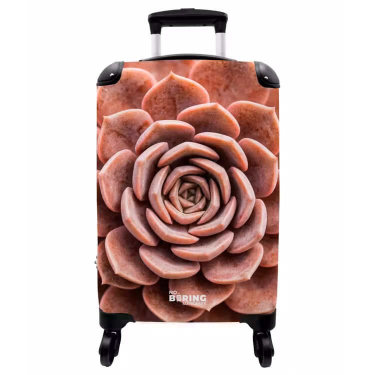 Koffer - Fettpflanze – Bio – Rosa - Vetplant - Organisch - Roze NBS - Handbagage koffer - Vrouwen middel