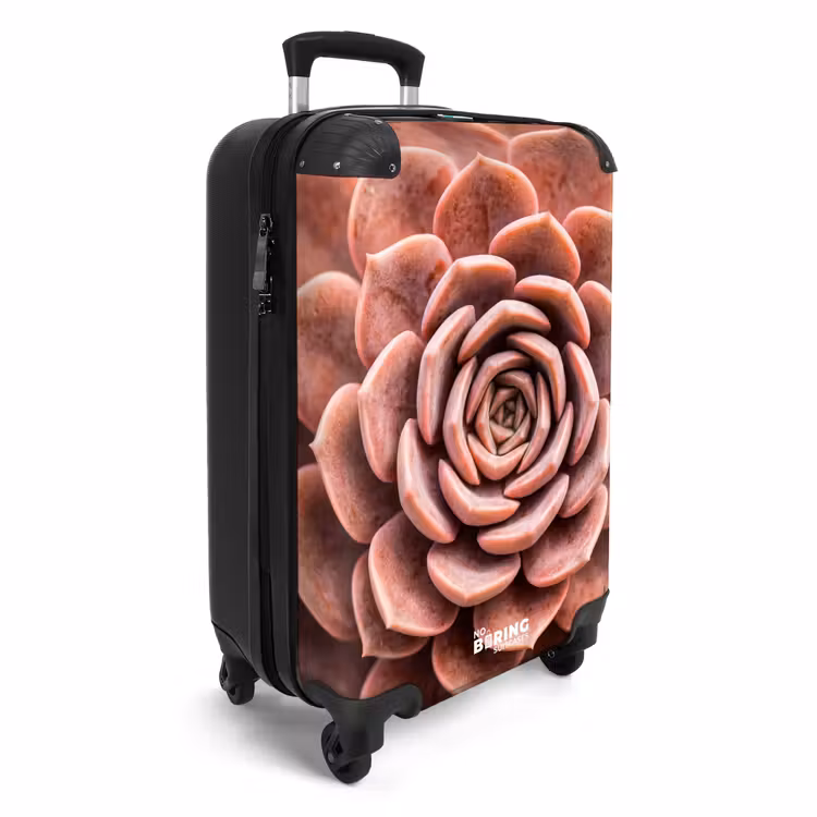 Koffer - Fettpflanze – Bio – Rosa - Vetplant - Organisch - Roze NBS - Handbagage koffer - Vrouwen middel