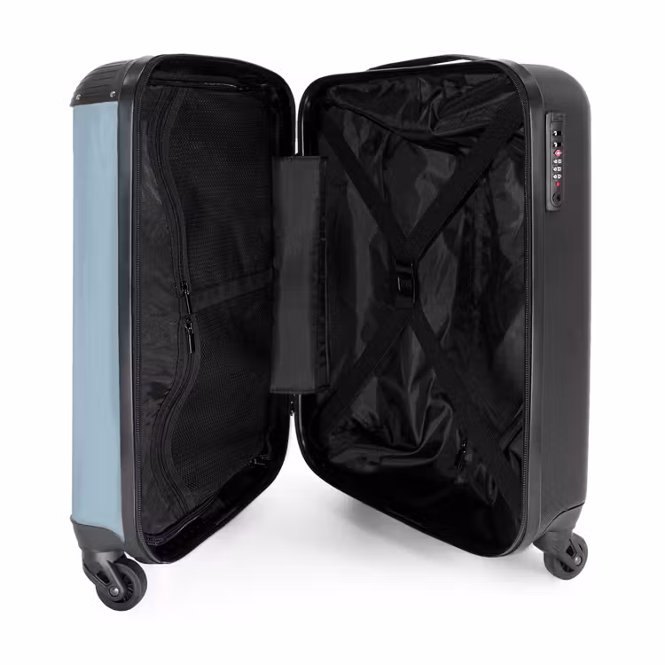 Brandweerauto blauwe achtergrond NBS - Handbagage koffer - Unisex middel -binnenkant