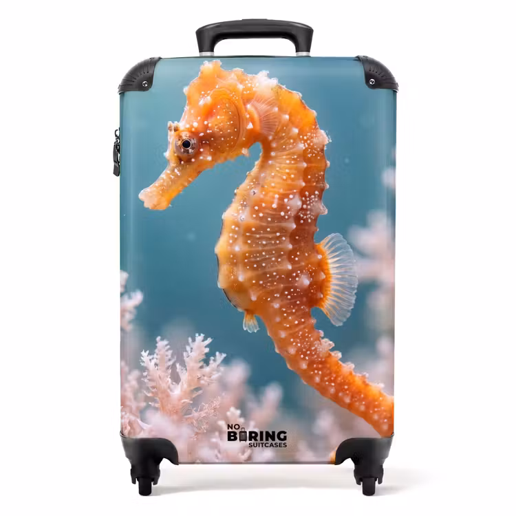 Koffer - Fisch – Koralle – Ozean – Makro – Orange - Vis - Koraal - Oceaan - Macro - Oranje NBS - Handbagage koffer - Volwassenen Unisex middel