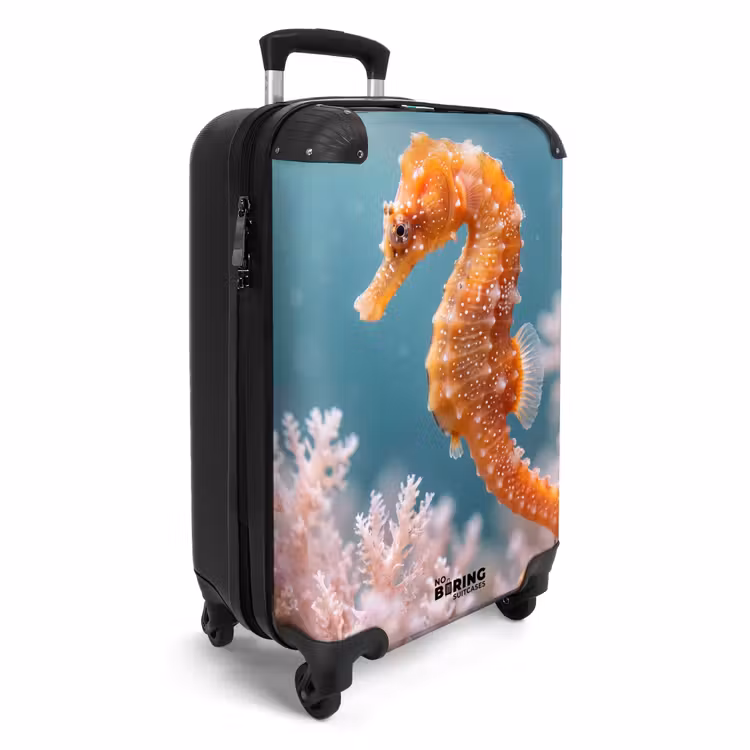 Koffer - Fisch – Koralle – Ozean – Makro – Orange - Vis - Koraal - Oceaan - Macro - Oranje NBS - Handbagage koffer - Volwassenen Unisex middel