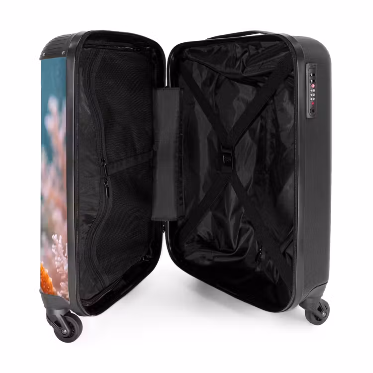 Koffer - Fisch – Koralle – Ozean – Makro – Orange - Vis - Koraal - Oceaan - Macro - Oranje NBS - Handbagage koffer - Volwassenen Unisex middel