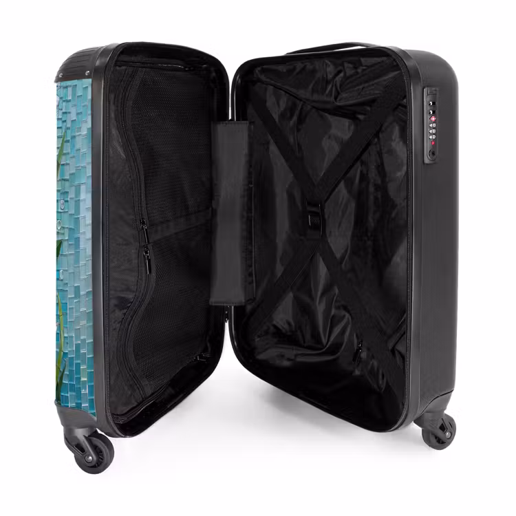 Koffer - Fisch – Mosaik – Unterwasser – Bunt – Tiere - Vis - Mozaïek - Onderwater - Kleurrijk - Dieren NBS - Handbagage koffer - Volwassenen Unisex middel