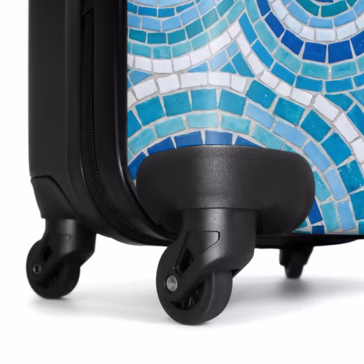 Koffer - Fisch – Mosaik – Wasser – Dekorativ – Blau - Vis - Mozaïek - Water - Decoratief - Blauw NBS - Handbagage koffer - Volwassenen Unisex middel