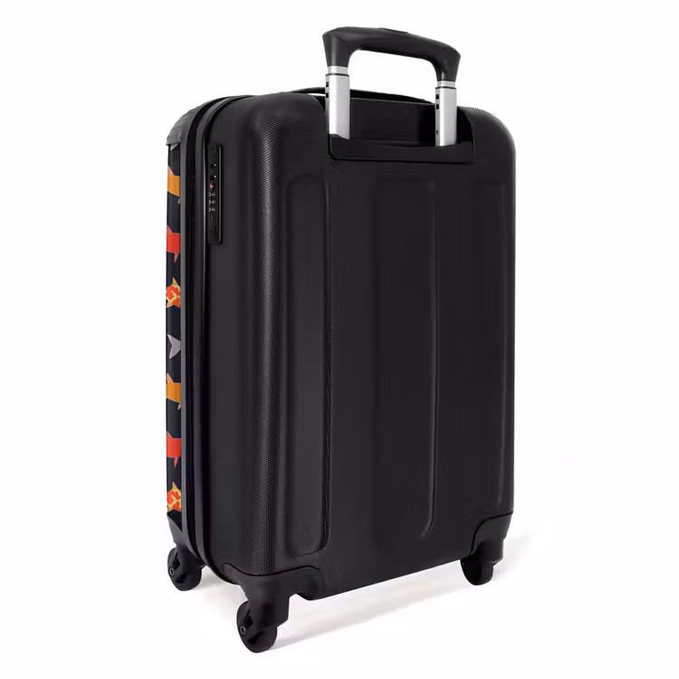 Vissen - Patroon - Kleurrijk NBS - Handbagage koffer - Volwassenen Unisex middel -achterkant