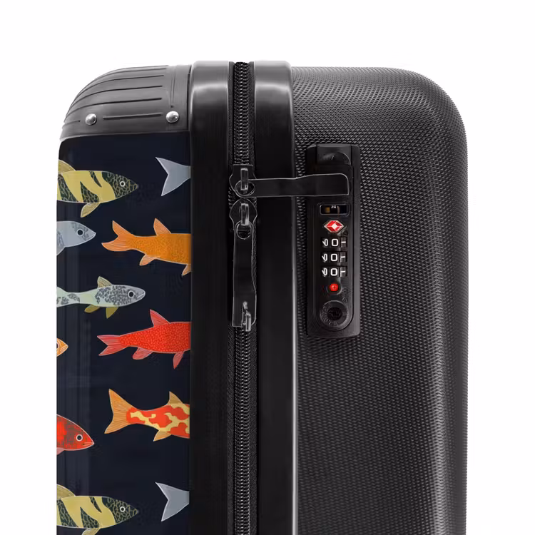 Vissen - Patroon - Kleurrijk NBS - Handbagage koffer - Volwassenen Unisex middel -slot