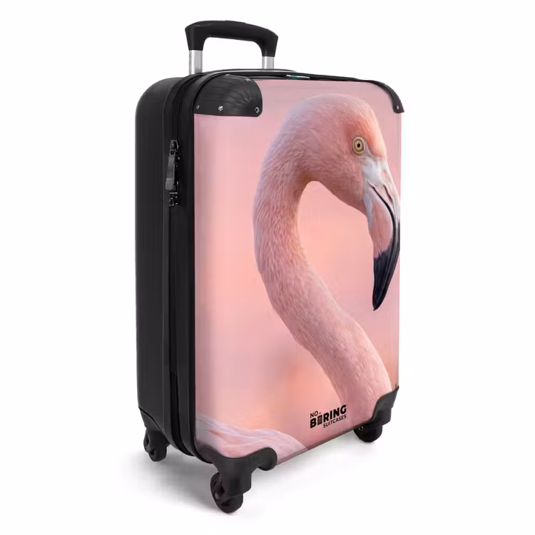 Koffer - Flamingo – Porträt – Rosa - Flamingo - Portret - Roze NBS - Handbagage koffer - Volwassenen Unisex middel