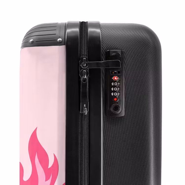 Koffer - Flammen – Muster – Abstrakt – Modern – Rosa - Vlammen - Patroon - Abstract - Modern - Roze NBS - Handbagage koffer - Vrouwen middel