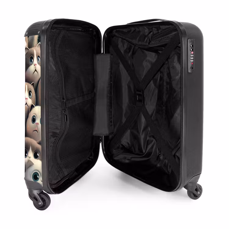 Lapjes Katjes NBS - Handbagage koffer - Unisex middel -binnenkant