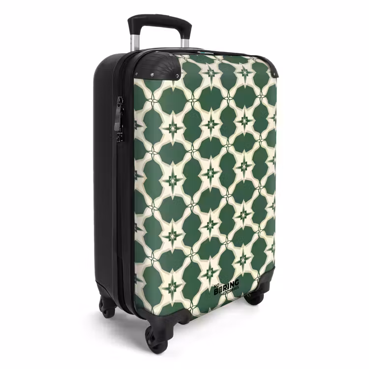 Tegel - Klassiek - Groen NBS - Handbagage koffer - Volwassenen Unisex middel -productfoto_3d