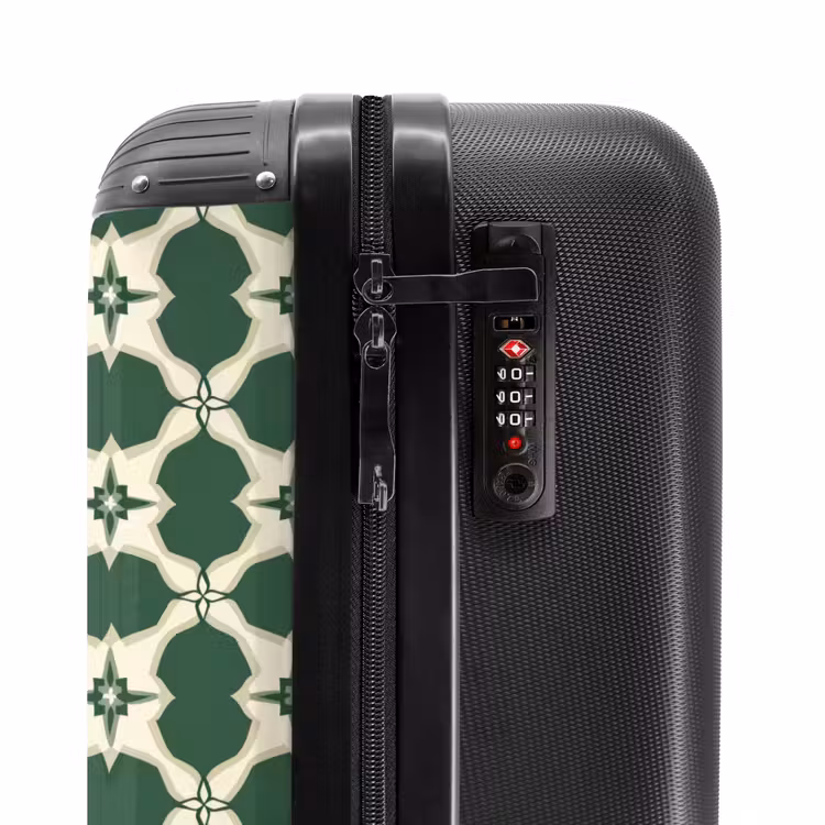 Tegel - Klassiek - Groen NBS - Handbagage koffer - Volwassenen Unisex middel -slot