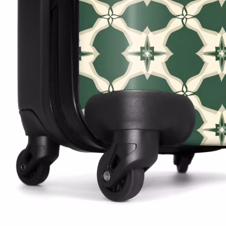 Tegel - Klassiek - Groen NBS - Handbagage koffer - Volwassenen Unisex middel -wiel