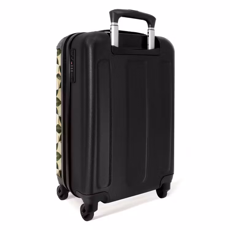 Tegel - Dessin - Groen NBS - Handbagage koffer - Volwassenen Unisex middel -achterkant