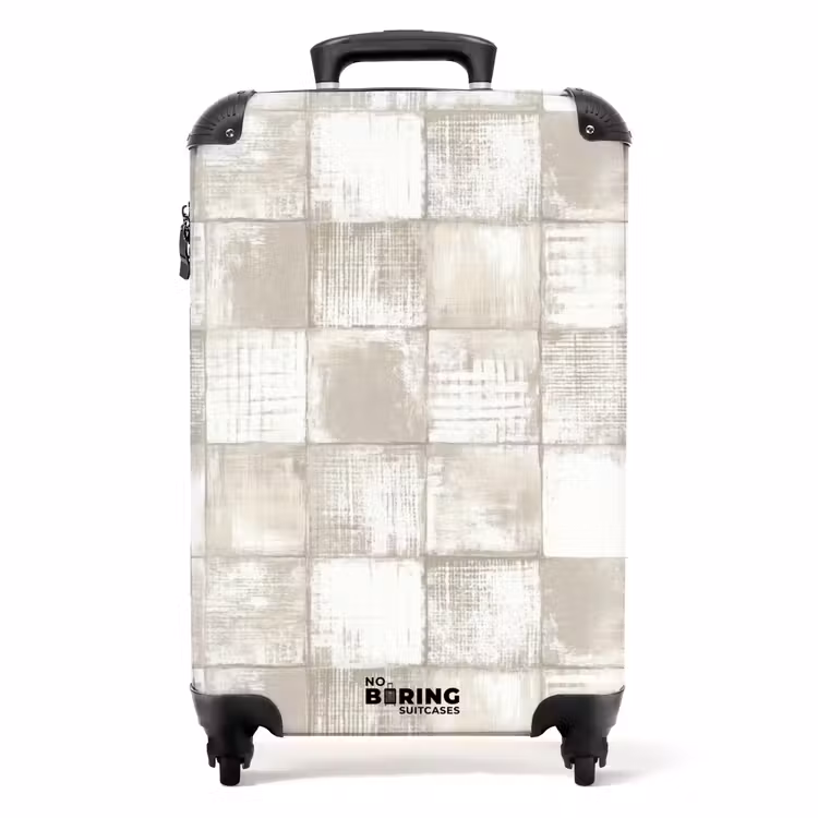 Tegel - Patroon - Verweerd NBS - Handbagage koffer - Volwassenen Unisex middel -productfoto_recht