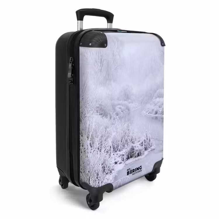 Koffer - Fluss – Schnee – Wald – Winter – Malerisch - Rivier - Sneeuw - Bos - Winter - Schilderachtig NBS - Handbagage koffer - Volwassenen Unisex middel