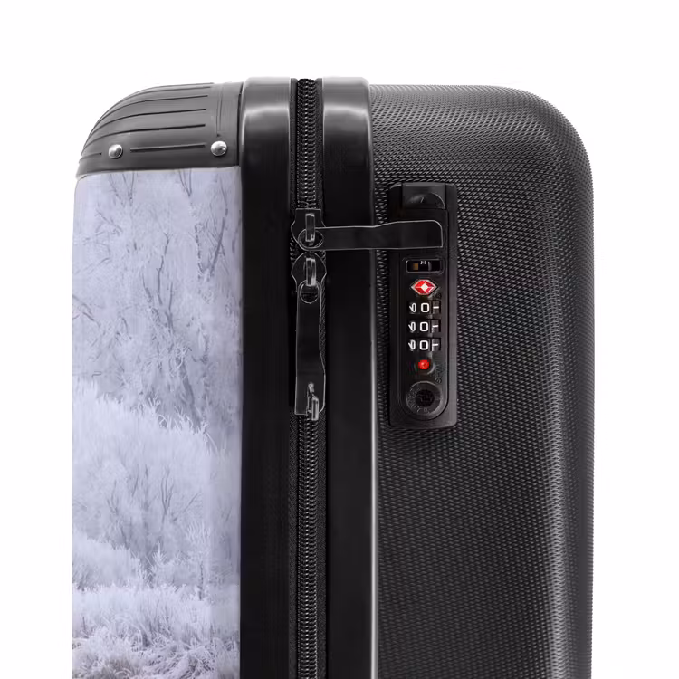 Koffer - Fluss – Schnee – Wald – Winter – Malerisch - Rivier - Sneeuw - Bos - Winter - Schilderachtig NBS - Handbagage koffer - Volwassenen Unisex middel