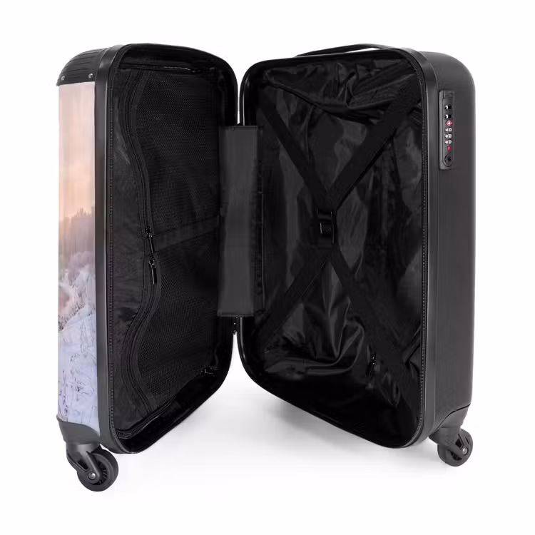 Koffer - Fluss – Winter – Landschaft – Schnee – Sonnenaufgang - Rivier - Winter - Landschap - Sneeuw - Zonsopgang NBS - Handbagage koffer - Volwassenen Unisex middel