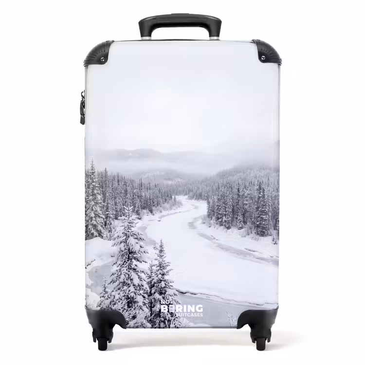 Koffer - Fluss – zugefroren – Landschaft – Winter - Rivier - Bevroren - Landschap - Winter NBS - Handbagage koffer - Volwassenen Unisex middel