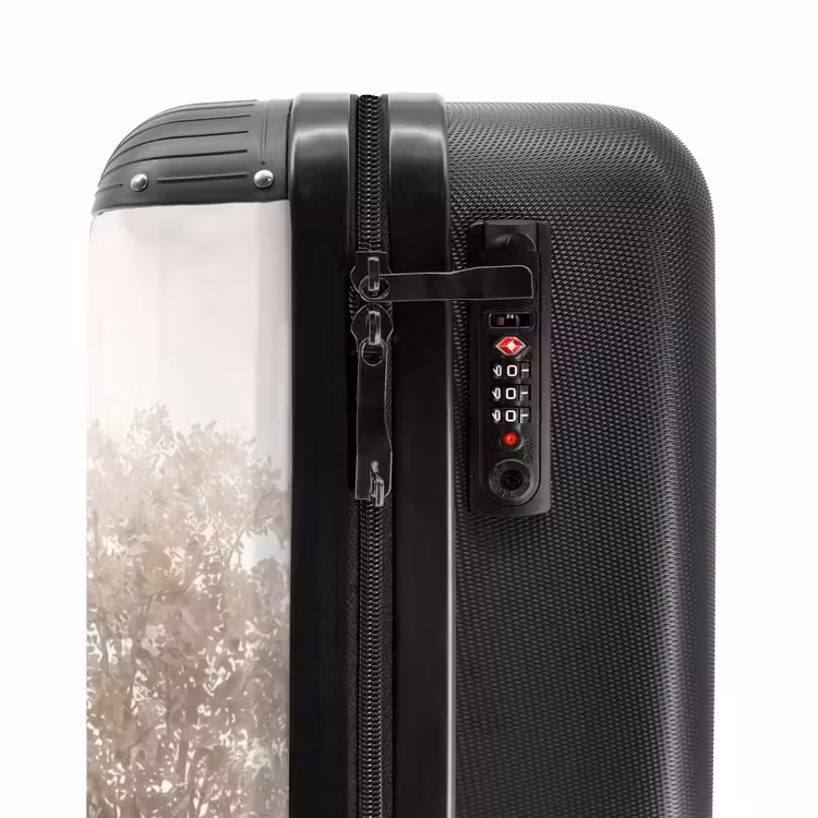 Rivierlandschap - Minimalistisch - Aardetinten NBS - Handbagage koffer - Volwassenen Unisex middel -slot
