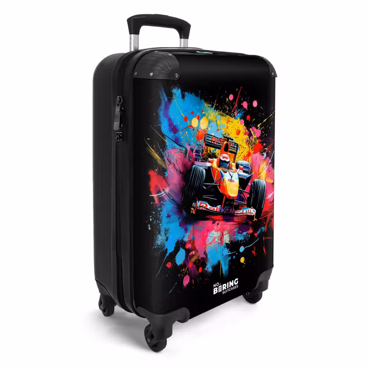 Formule 1 auto met graffiti NBS - Handbagage koffer - Unisex middel -productfoto_3d