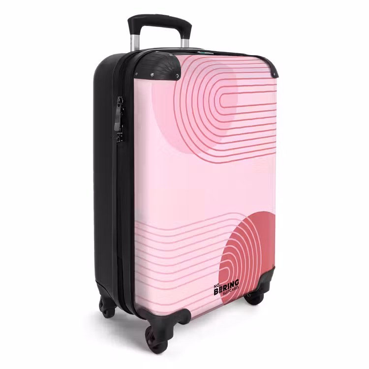 Koffer - Formen – Linien – Minimalistisch – Rosa - Vormen - Lijnen - Minimalistisch - Roze NBS - Handbagage koffer - Vrouwen middel
