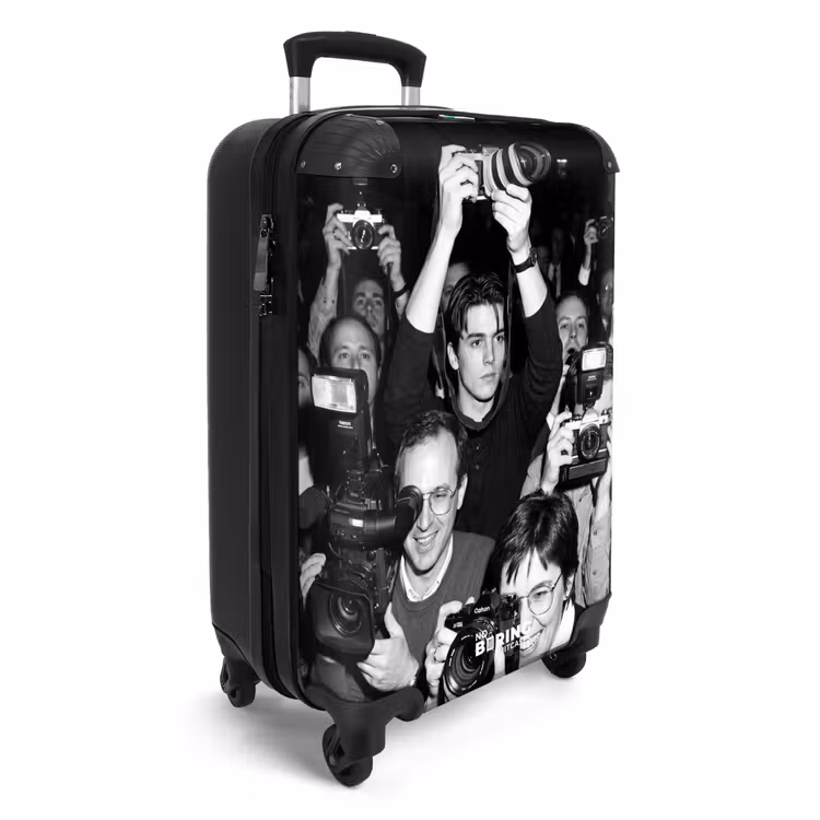 Koffer - Fotografen – Menschenmenge – Blitzlichter – Journalismus - Fotografen - Menigte - Flitsers - Journalistiek NBS - Handbagage koffer - Volwassenen Unisex middel