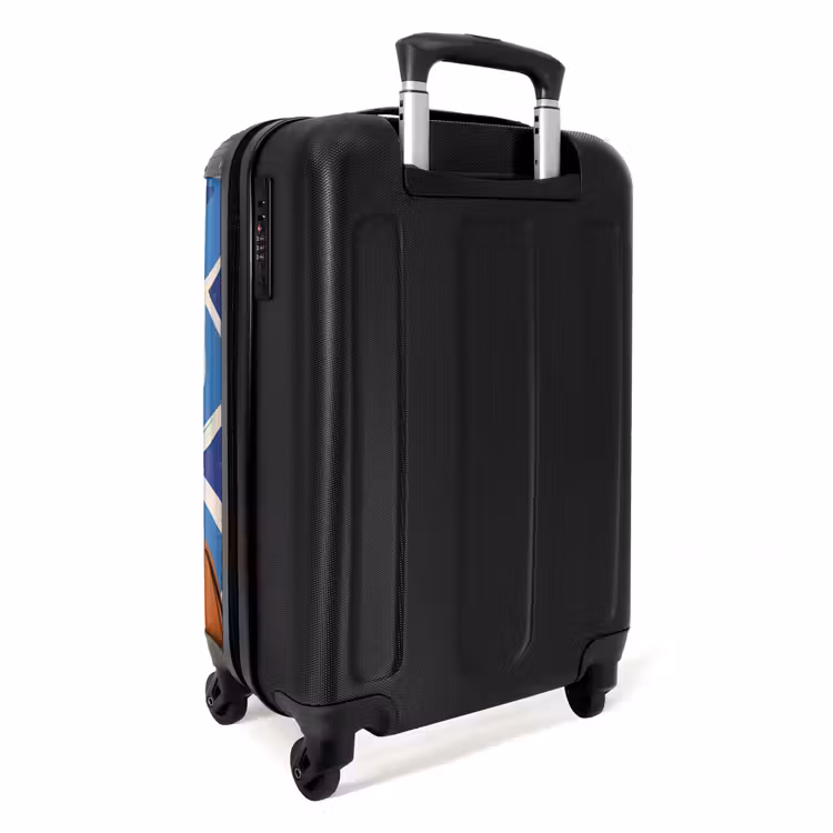 Koffer - Frau – Cowboyhut – Porträt – Modern – Blau - Vrouw - Cowboyhoed - Portret - Modern - Blauw NBS - Handbagage koffer - Vrouwen middel